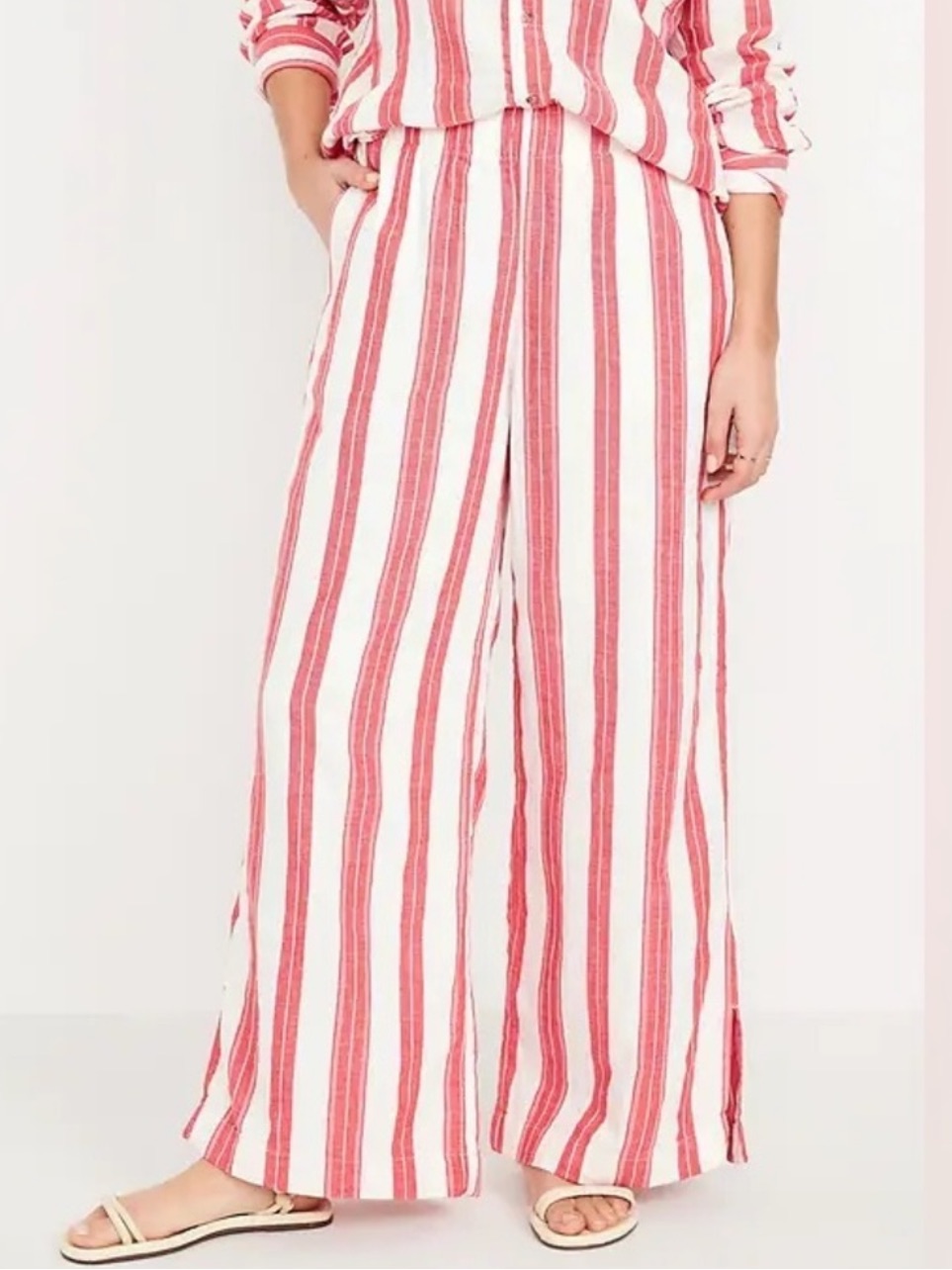 Old Navy Crinkle Gauze High-Waisted Wide-Leg Pants